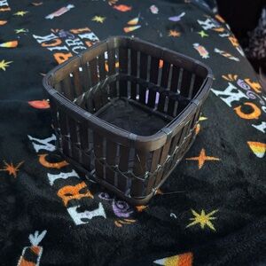 Vintage Brown Woven Basket Bathroom Accessory Organizer Toilet Paper Holder